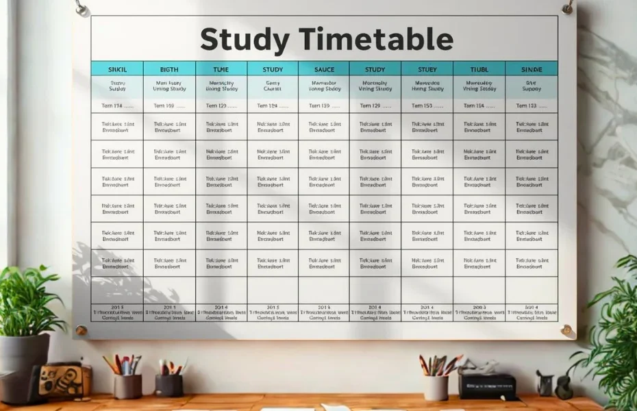Study Timetable for Matric Students in Pakistan