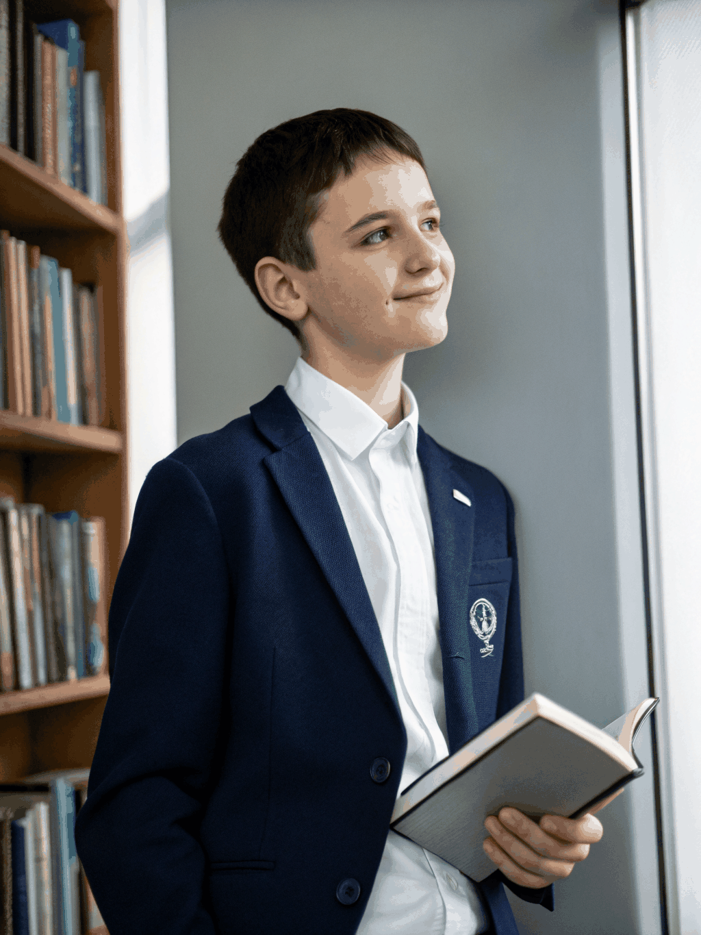 Portrait photo of male student Hamza Malik in uniform